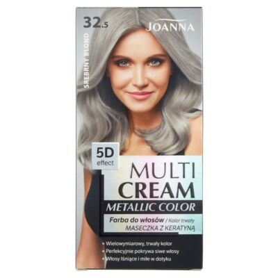 5901018018115 Joanna Multi Cream Metallic Color farba do włosów 32.5 Srebrny Blo
