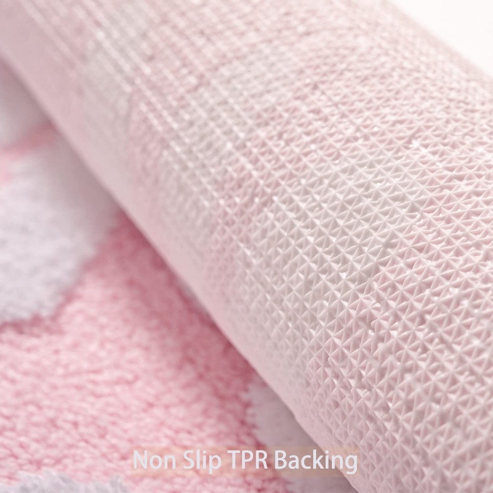 Pink Bathroom Rugs Cute Daisy Bath Mat White and Yellow Flower Decor