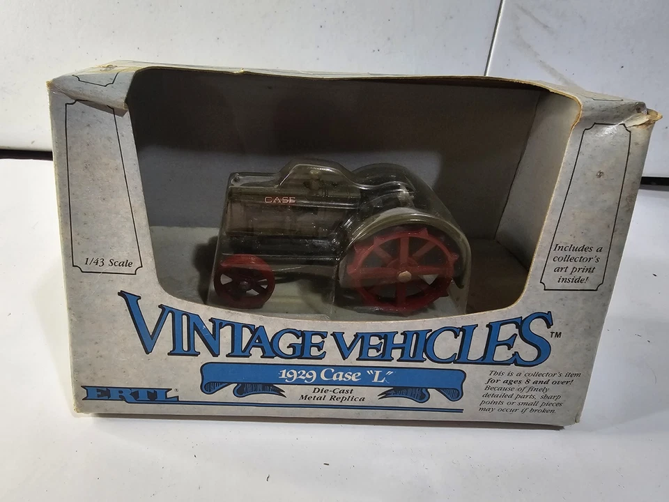 Tractor Case 1929 modelo L 1:43 Ertl juguete #2554 vehículos de colección 1988 fundido a presión nuevo en caja Foto 2 de 4