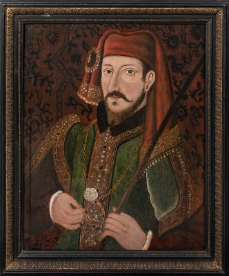 Large 15th 16th Century Court Portrait of Henry IV, King of England