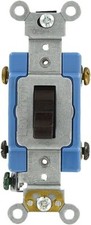 Leviton 1202-2 15 Amp, 120/277 Volt, Toggle Double-Pole AC Quiet Toggle Switch