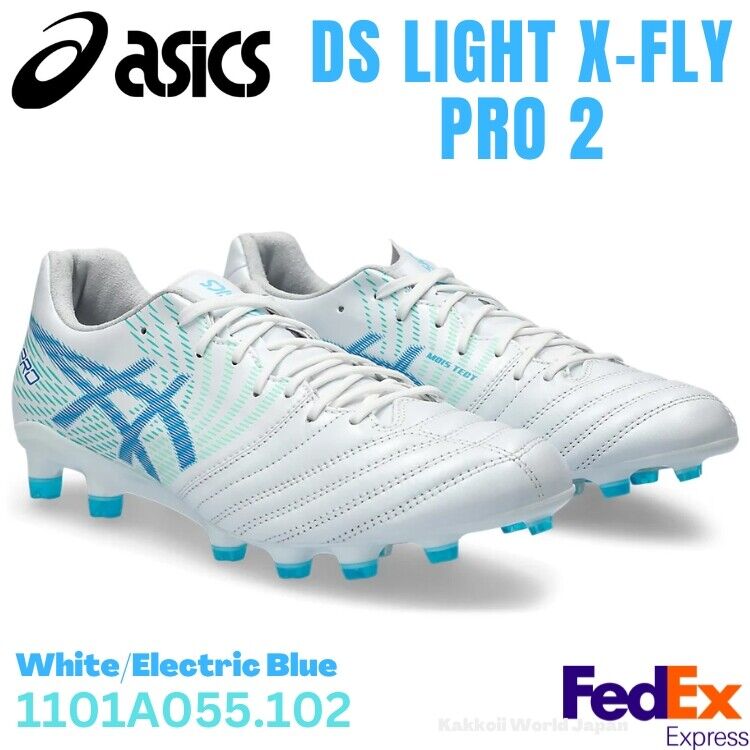 ASICS Soccer Cleats DS LIGHT X-FLY PRO 2 White/Electric Blue ASICS Soccer Cleats DS LIGHT X-FLY PRO 2 White/Electric Blue