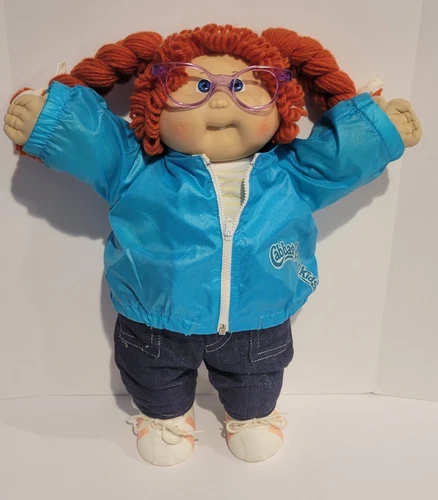 Cabbage Patch Kids Girl Doll Red Hair Pigtails Blue Eyes Vintage Excellent Cond