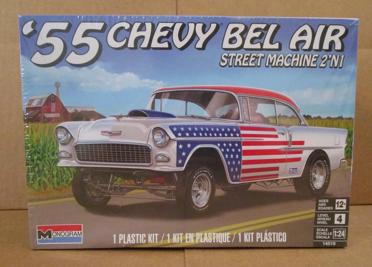 Maquette Revell 1/24 – 1955 Chevy Bel Air Street Machine 2en1 – Réf 14519 – Neuf