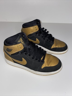 nike air jordan 1 retro high melo black metallic gold