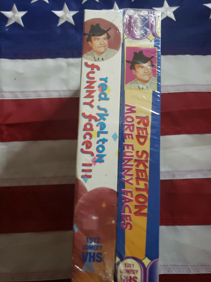 Red Skelton Classic TV Comedy lot 2 Collectors Funny Faces  VHS Tapes New Sealed - Image 4 of 4