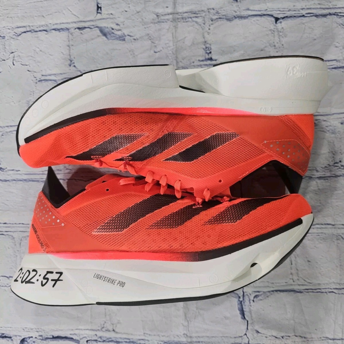 Adidas MENS 7 WOMENS 8 Adizero Adios Pro 3 Scarlet Black Red