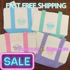 NWT Trader Joe's Mini Pastel Tote YOU PICK COLOR FREE SHIP 2025 RARE