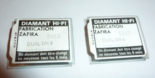 AIGUILLE PLATINE VINYLE SAPHIR ZAFIRA 5463 dual DN4 neuf d