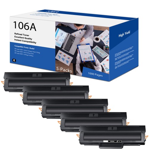 LOSMANN 106A XXL Toner Cartucce (5.000 Pagine) Compatibili Per HP 106A W1106A Per HP Laser 107a 107r 107w MFP 135a 135r 135w 135wg MFP 137fnw 137fwg Con Chip (5 Volte Quantità Di - Foto 13