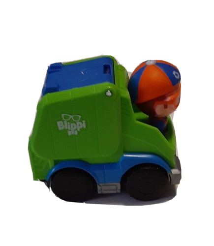 Blippi Mini Müllwagen Fahrzeug Spielzeug grün blau gebraucht - Bild 2 von 6