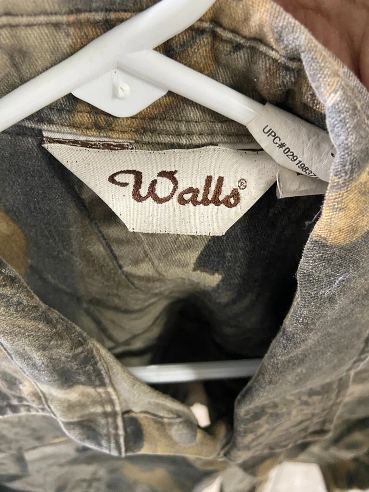 Walls Camouflage Hunting Shirt Jacket Size Large Regular 50% Cotton 50% Polyeste - Image 2 of 4