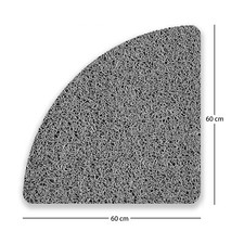 Corner Loofah Shower Mat for Inside Shower Non Slip Anti Mould PVC Sector Bath