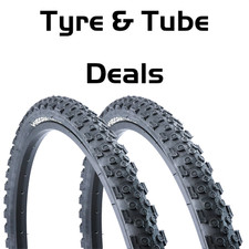 Image of Vandorm Storm 24" x 1.95" or 2.10" MTB Bike Tyre Pairs & Inner Tube DEAL OPTIONS