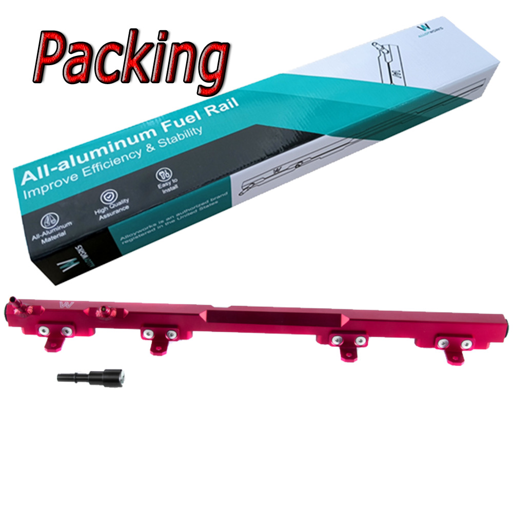 High-Performance Red Billet Aluminum Fuel Rail for 97-01 Jeep Wrangler TJ Cherokee XJ 4.0L L6 Engines