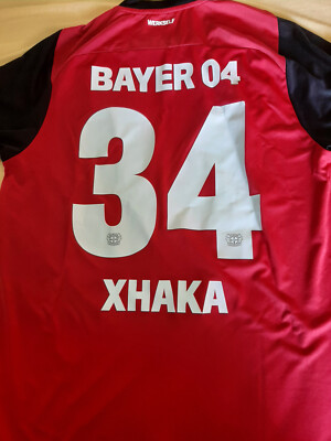 Bayer 04 Leverkusen Trikot Granit Xhaka # 34 Sonderpatch DFB Pokal Gr. XL neu
