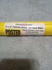 Hillman Posted Private Property Signs. Roll Of 25 No Trespassing 11"x11" Tyvek