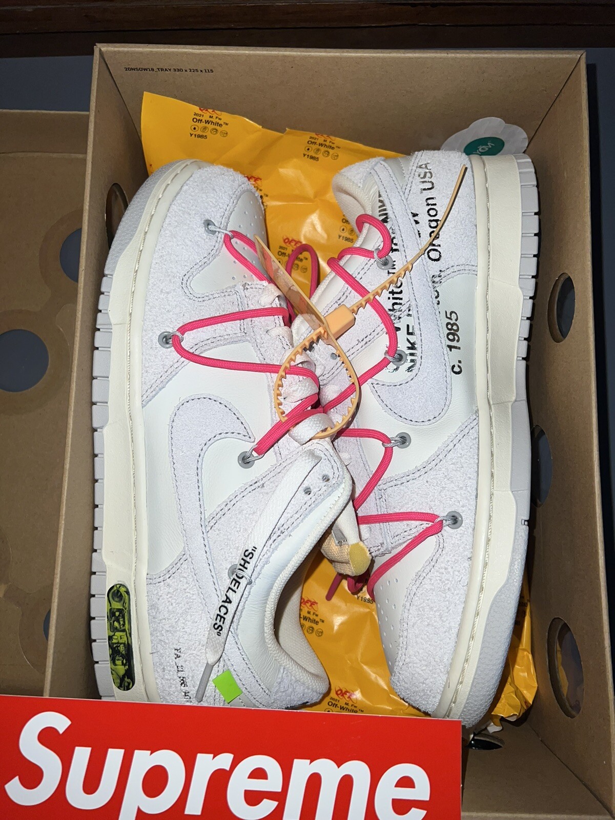 OFF WHITE X NIKE Taglia 10 Nike Dunk Low x Off White lotto 17 di 50 2021