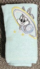 Baby Looney Tunes Flannel Cotton Receiving Blanket Blue Bugs Bunny Embroidered