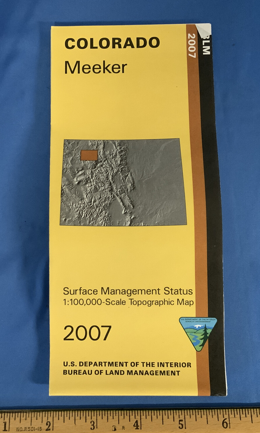 Omaha Mall USGS BLM EDITION TOPOGRAPHIC MAP COLORADO MEEKER
