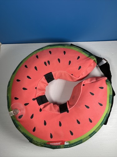 Midog Watermelon Inflatable Pet Collar Dog and Cat Soft Pet Recovery Size Small