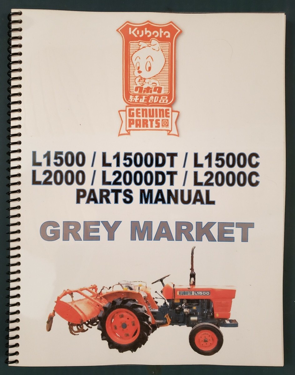 Kubota L1500,1500DT / C - L2000,2000DT / C Parts Manual (Japanese