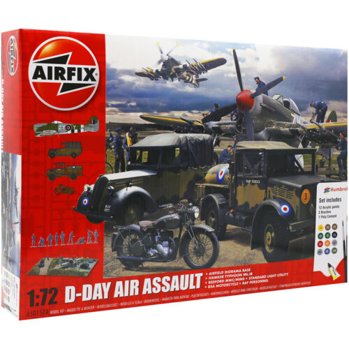 Airfix D-Day Air Assault Diorama Model Kit Zestaw prezentowy Skala 1:72 A50157A - Zdjęcie 1 z 6