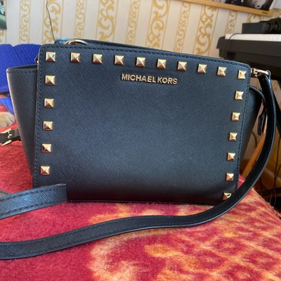 Michael Kors Selma Borchiato Medio Borsa a Tracolla Ottime Condizioni | eBay