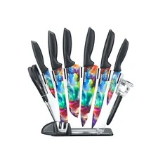 PURPLECHEF 10 Pcs Cosmos Kitchen Knives Set