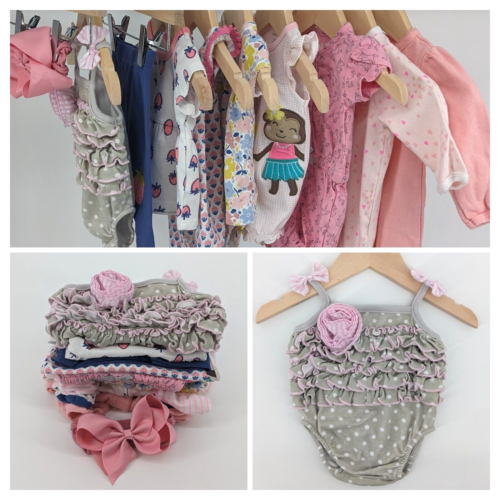 LOT Beautiful Baby Girl Clothes Size NEWBORN Outfits Sets SUMMER BUNDLE - Picture 1 of 22