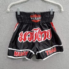 Valor Fight Sports Men Activewear Shorts Small Black Muay Thai Kick Boxing