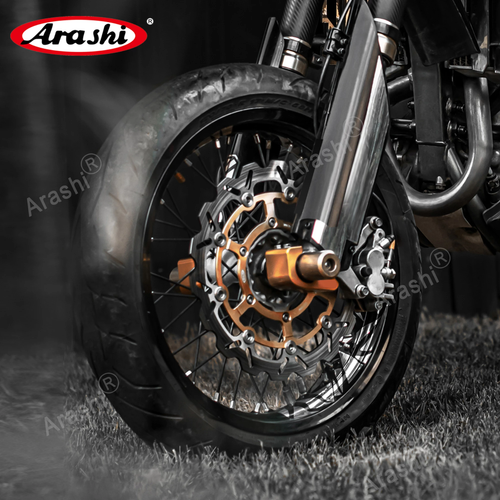 Arashi GOLD Front Rear Brake Disc Rotor Fit Suzuki DRZ400SM 2005-2023 DR-Z400SM - Picture 8 of 9