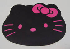 Hello Kitty Styling Mouse Pad For Computer PC Laptop Non Slip Black with Bow