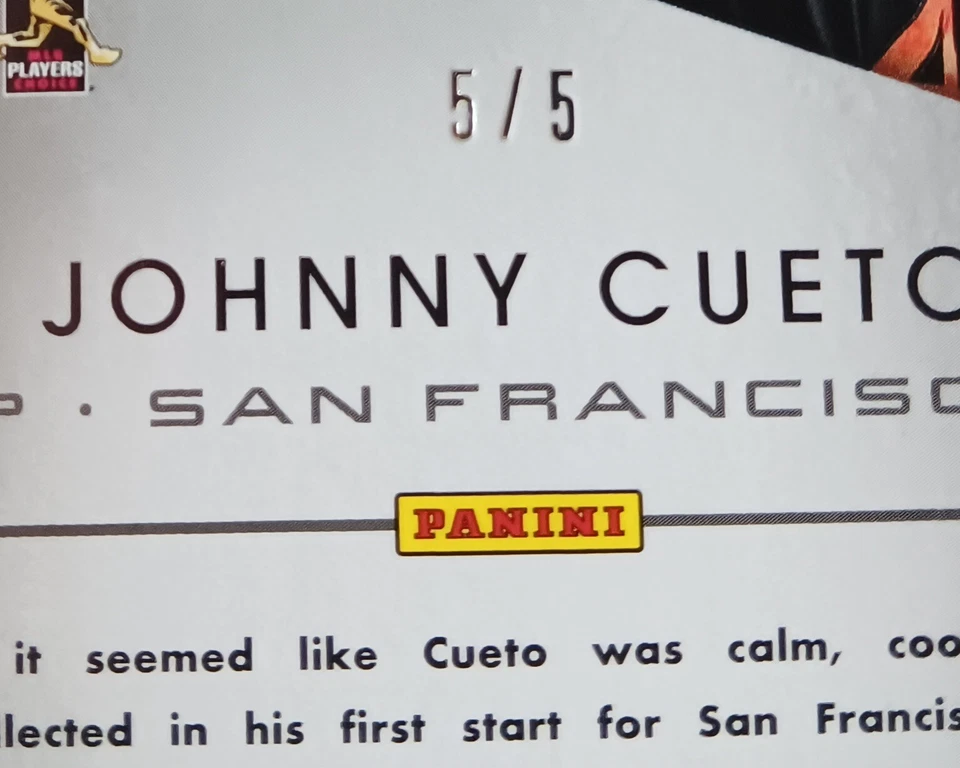 Johnny Cueto Optic Illusion Green Holo 2016/5 SSP raro, Giants Foto 3 de 3