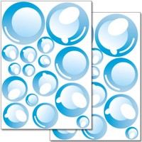 "Wandkings Wandsticker \"Seifenblasen\" 2X A4 Set Aufkleber Sticker Deko"