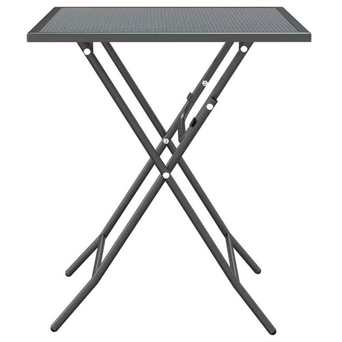 Outdoor Square Table Garden Patio Indoor Bistro Side Coffee Dining Metal 60cm - Picture 3 of 7