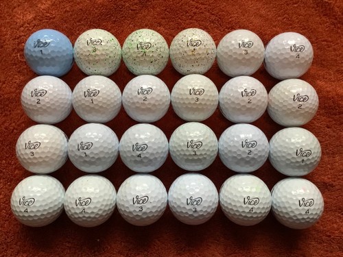 24 x Used Golf Balls - VICE, various models, graded Pearl & A