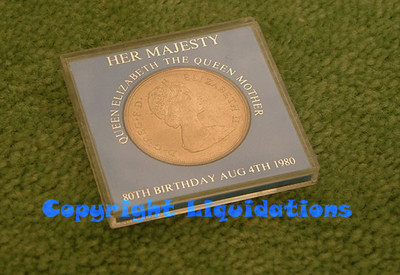 Silber Krone Münze HER MAJESTY QUEEN ELIZABETH THE QUEEN MOTHER 80. GEBURTSTAG