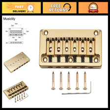 52.5mm Fixed Hardtail Bridge for 6 String Strat Tele Electric Guitar - Gold Fini