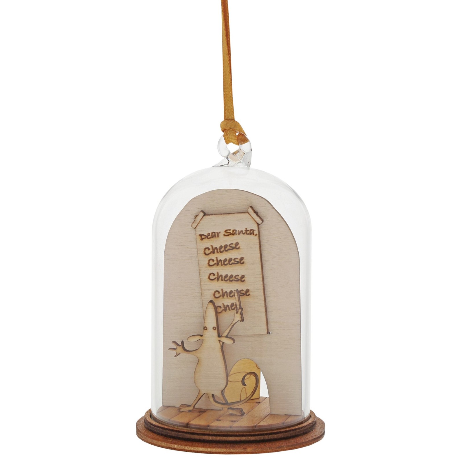 Christmas Hanging Bauble Ornament Dear Santa Cheese Cute Xmas Decoration Gift
