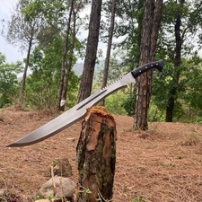 Custom Handmade Carbon Steel Blade Viking Machete Sword - Hunting Sword Camping