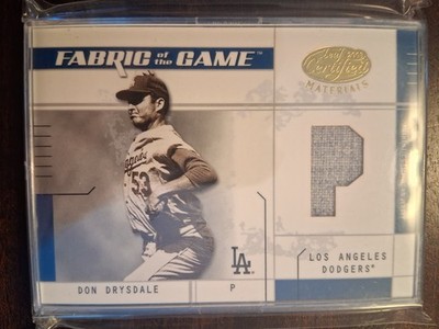 Don Drysdale 2003 Donruss Leaf Certified Fabric of the Game Jersey #25/25 Dodger