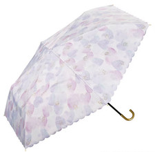 Kuromi Mini Folding Umbrella for Sun and Rain Sanrio Characters Wpc. New Japan
