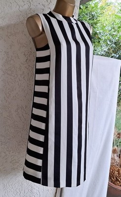 Marella max mara Sommer Kleid 36 schwarz weiß gestreift top hängerchen