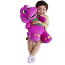Fisher-Price Barney's World Jumbo Barney Plush, 26-inch Figure, Large Scale