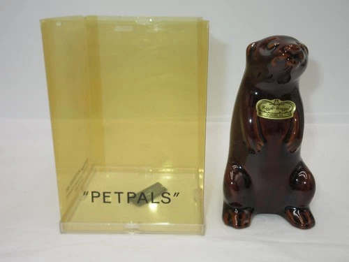 Vintage Royal Haeger Potteries PETPALS Beaver Figurine Box Pottery Animal Figure