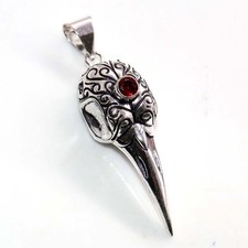 Bird Garnet 925 Silver Plated Pendant 2.7