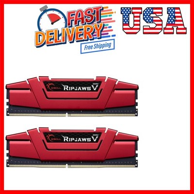 RipjawsV Series RAM XMP 16GB 2x8GB 3200MT/s CL16-18-18-38 1.35V Intel AMD Des...