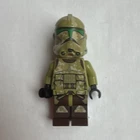 LEGO Star Wars Clone Trooper Minifigure Plastic Figure Olive Green Brown 1 Piece