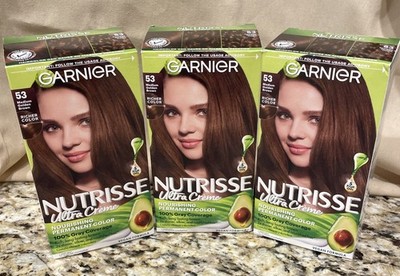 3 Garnier Nutrisse Ultra Creme Nourishing Permanent Color 53 Chestnut Sealed NIB